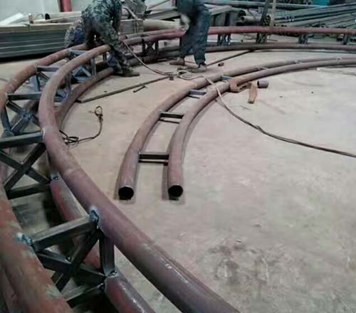 钢结构弧形物架加...